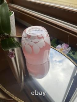 Glassybaby Fairytale Votive White Pink Very Rare Stickered