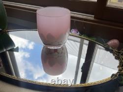 Glassybaby Fairytale Votive White Pink Very Rare Stickered