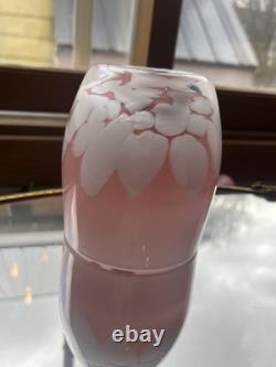 Glassybaby Fairytale Votive White Pink Very Rare Stickered