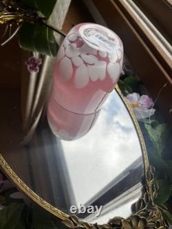 Glassybaby Fairytale Votive White Pink Very Rare Stickered