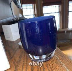 Glassybaby Forever Votive Candle Holder Deep Blue NEW WITH BOX Gorgeous
