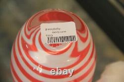 Glassybaby Glassy Baby Candy Cane Christmas Red Retired NIB Made in USA