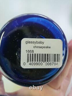 Glassybaby Glassy Baby Chesapeake 1668 Original Sticker Attached