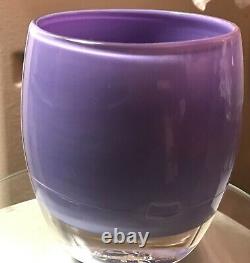 Glassybaby Glassy Baby Votive Handblown USA Purple SISTER 3.5 Candle Holder