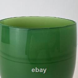 Glassybaby Gratitude Green Glass Votive Candle Holder Pre-Triskelion with Sticker