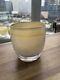 Glassybaby Honor White With Amber Interior Votive Tea Light Candle Holder
