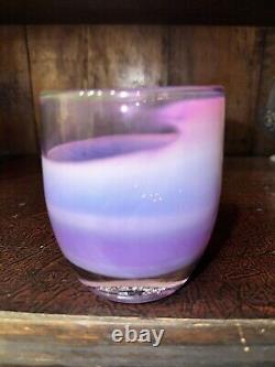 Glassybaby HYACINTH Purple Ombre Hand Blown Glass Votive Candle Holder