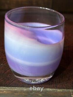 Glassybaby HYACINTH Purple Ombre Hand Blown Glass Votive Candle Holder