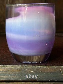 Glassybaby HYACINTH Purple Ombre Hand Blown Glass Votive Candle Holder