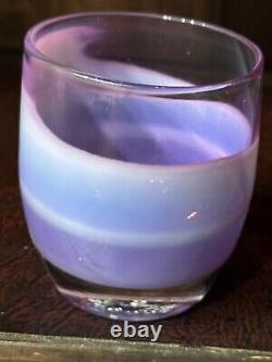 Glassybaby HYACINTH Purple Ombre Hand Blown Glass Votive Candle Holder