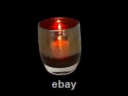 Glassybaby Hand Blown Glimmer Diva Art Glass Votive Candle Holder Collectible