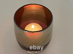 Glassybaby Hand Blown Glimmer Diva Art Glass Votive Candle Holder Collectible