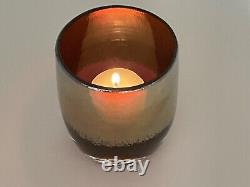Glassybaby Hand Blown Glimmer Diva Art Glass Votive Candle Holder Collectible