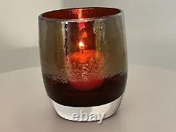 Glassybaby Hand Blown Glimmer Diva Art Glass Votive Candle Holder Collectible