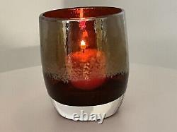 Glassybaby Hand Blown Glimmer Diva Art Glass Votive Candle Holder Collectible