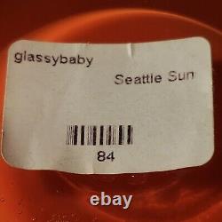 Glassybaby Hand Blown Votive Candle Holder Seattle Sunset Red Orange No Box NWT