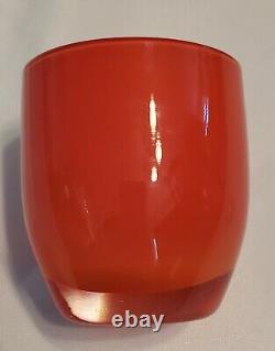 Glassybaby Hand Blown Votive Candle Holder Seattle Sunset Red Orange Open Box