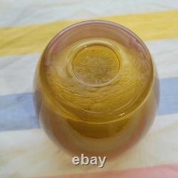 Glassybaby Handblown Art Glass Candle Holders Striped Jane's Caramel
