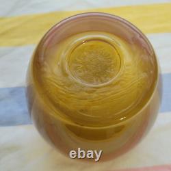 Glassybaby Handblown Art Glass Candle Holders Striped Jane's Caramel