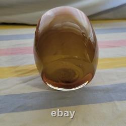 Glassybaby Handblown Art Glass Candle Holders Striped Jane's Caramel