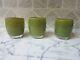Glassybaby Handblown Votive Candle Holder (set Of 3) Greenlake New Cond. Withbox