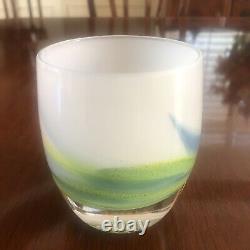 Glassybaby Hawkfetti Votive Candle Holder. 2017 Limited Edition SEAHAWKS