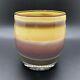 Glassybaby Hero Sold Out Rare Pre-triskelion Brown Yellow Purple Layers Candle