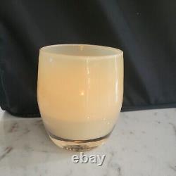 Glassybaby Hugs Cream Color Candle Holder Votive pre-triskelion