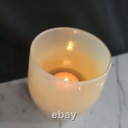 Glassybaby Hugs Cream Color Candle Holder Votive pre-triskelion