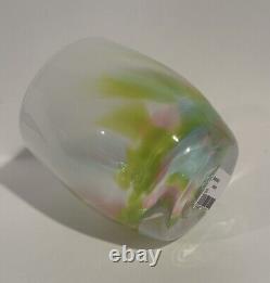 Glassybaby Intuition Hand Blown Votive Candle Holder NEW in Box Pastel Petals