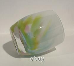 Glassybaby Intuition Hand Blown Votive Candle Holder NEW in Box Pastel Petals