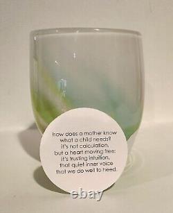 Glassybaby Intuition Hand Blown Votive Candle Holder NEW in Box Pastel Petals