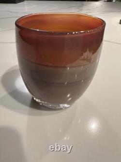 Glassybaby JANE'S CARAMEL Candle Holder Pre Triskelion withsticker