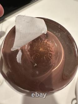 Glassybaby JANE'S CARAMEL Candle Holder Pre Triskelion withsticker