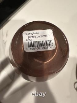 Glassybaby JANE'S CARAMEL Candle Holder Pre Triskelion withsticker
