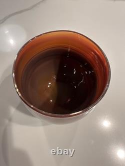 Glassybaby JANE'S CARAMEL Candle Holder Pre Triskelion withsticker