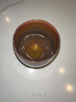 Glassybaby JANE'S CARAMEL Candle Holder Pre Triskelion withsticker