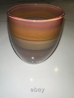 Glassybaby JANE'S CARAMEL Candle Holder Pre Triskelion withsticker
