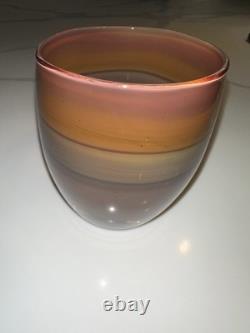 Glassybaby JANE'S CARAMEL Candle Holder Pre Triskelion withsticker