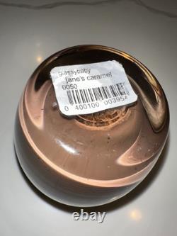 Glassybaby JANE'S CARAMEL Candle Holder Pre Triskelion withsticker