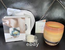 Glassybaby Jane's Caramel Hand Blown Votive Candle Holder Cream GORGEOUS