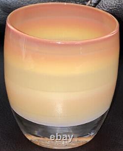 Glassybaby Jane's Caramel Hand Blown Votive Candle Holder Cream GORGEOUS