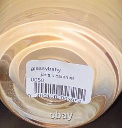 Glassybaby Jane's Caramel Hand Blown Votive Candle Holder Cream GORGEOUS