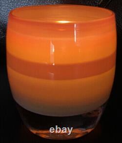 Glassybaby Jane's Caramel Hand Blown Votive Candle Holder Cream GORGEOUS