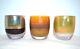 Glassybaby Janes Caramel, Diva, Grace Hand Blown Glass Votive Holders