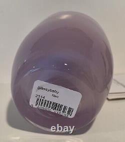 Glassybaby LILAC Hand Blown Votive Candle Holder NEW in Box Purple