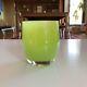 Glassybaby Limited Robin Hood Green Retired 0415 Candle Votive With Sticker Rare