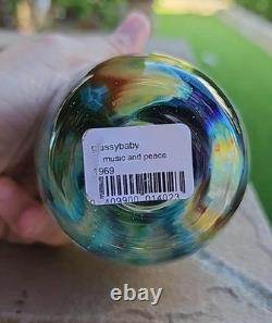 Glassybaby MUSIC & PEACE Hand Blown Candle Holder