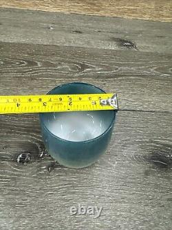 Glassybaby Mother Earth Green & White Hand-blown Glass Votive Candle Holdertag