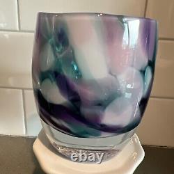 Glassybaby ONE OF A KINDNESS Thumbprint Votive OOAK Very Vibrant Colors